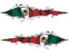 Weston Ink's Ripped Torn Metal Graphic Decal with Mexico Flag	