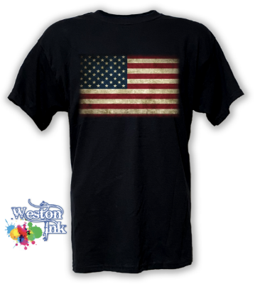 Grunge Look American Flag T-Shirt