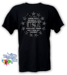 USA 13 Star Distressed Patriot T-Shirt from Weston Ink