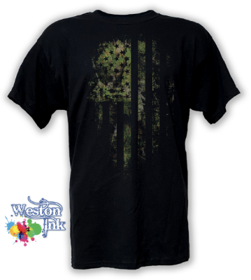 Camouflage Distressed American Flag T-Shirt		